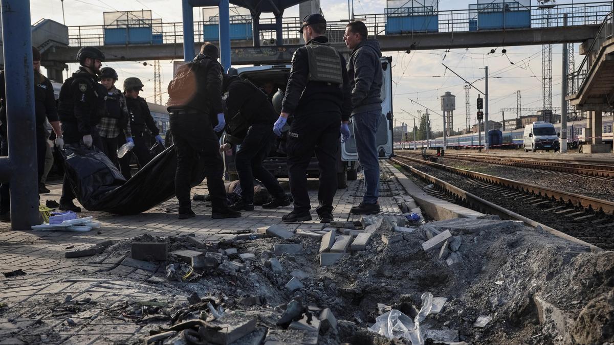 Ukraine says at least 13 killed in Russian attack on train station